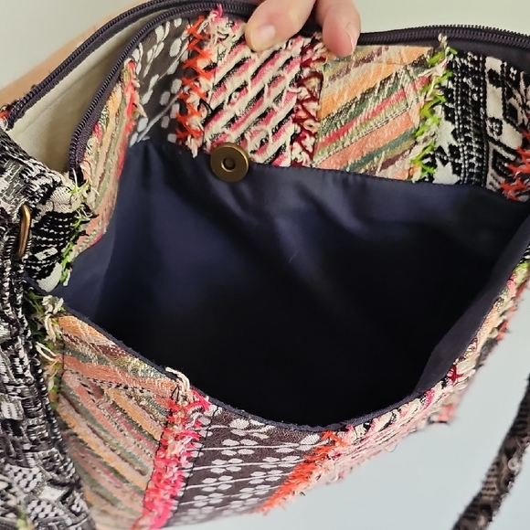 Demdaco "Your Journey" Multicolor Patchwork Crossbody Bag - Picture 5 of 13